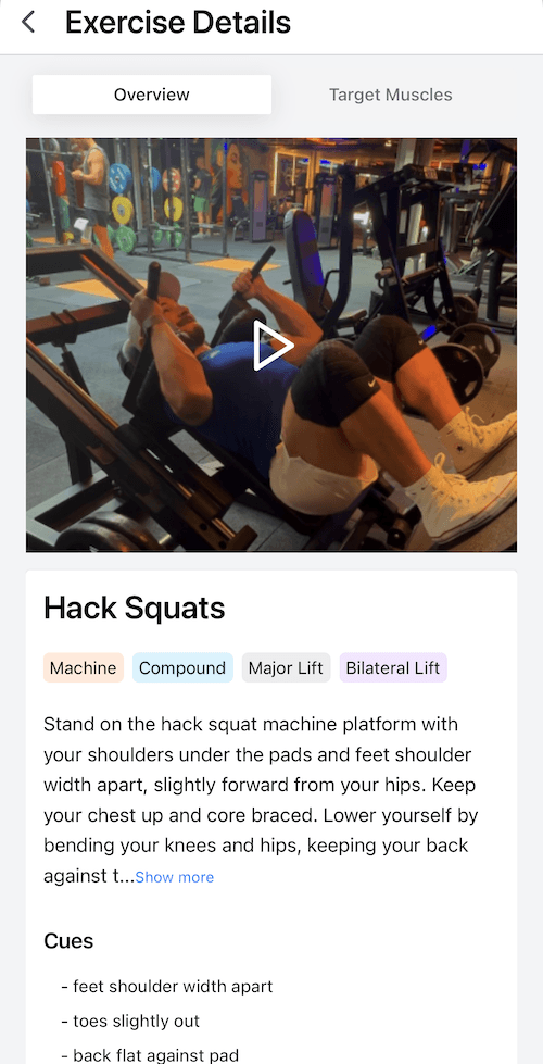 Workout Details Screen